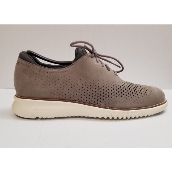 Cole Haan Men 2.ZeroGrand Lined Laser Wingtip Oxford Gray Leather Sz 8.5M C23814 main image 6